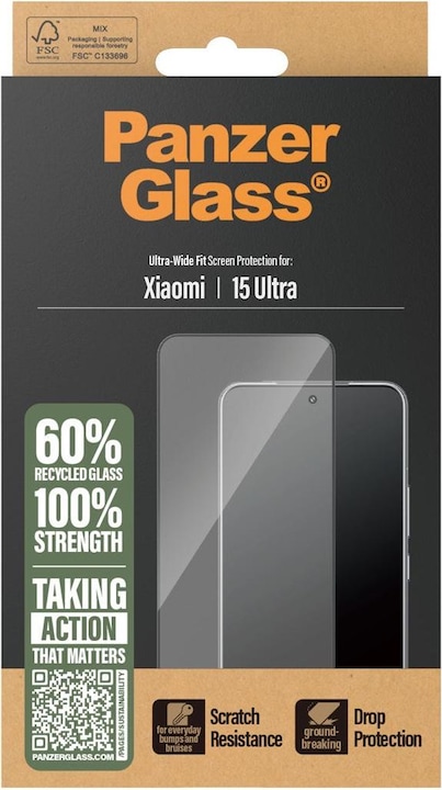 Produktbild PanzerGlass Screen Protector Xiaomi 15 Ultra | Ultra-Wide Fit (1 Stück, Xiaomi 15 Ultra)