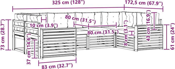 Produktbild vidaXL Outdoor-Sofa