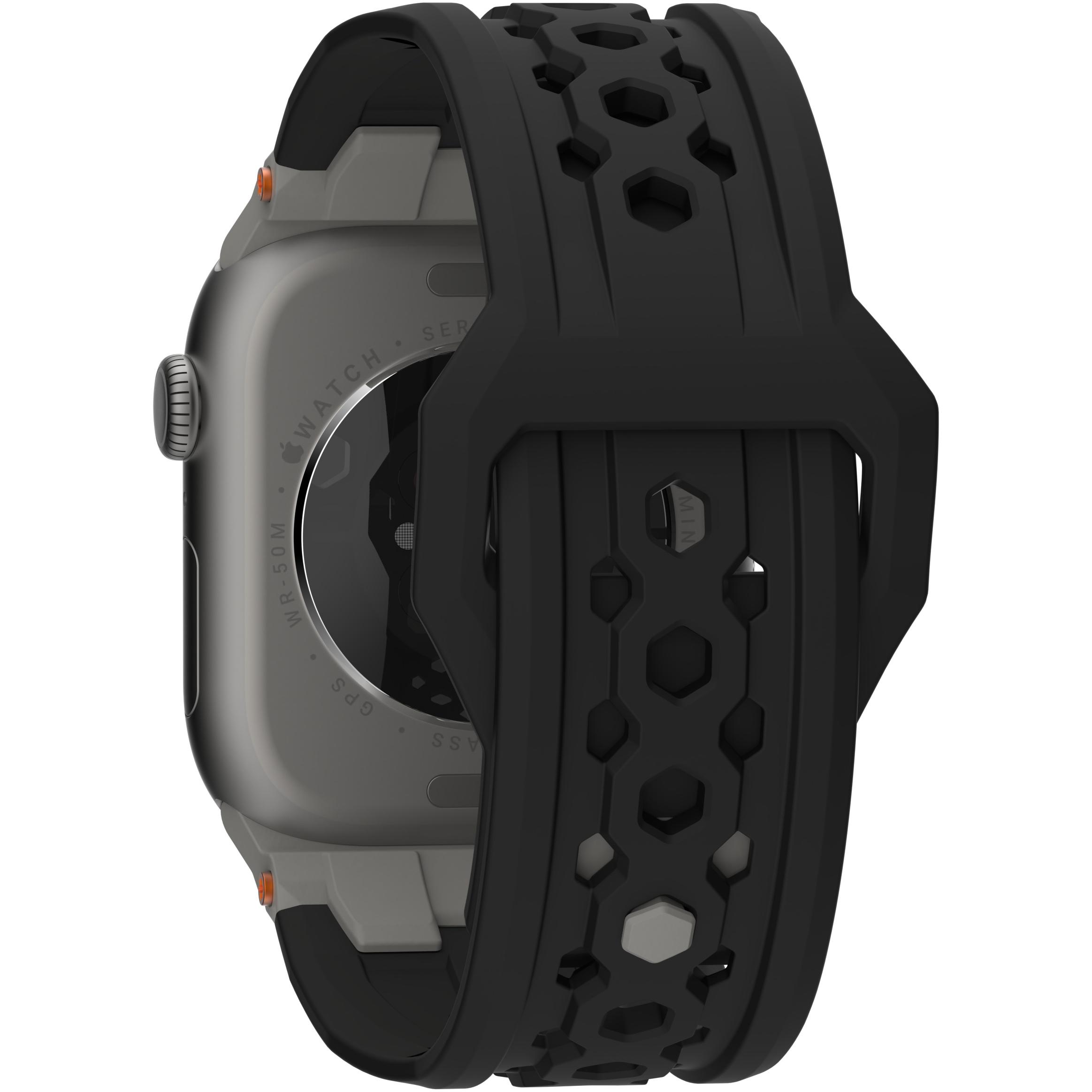 UAG Urban Armor Gear Monarch Strap Apple Watch Ultra/42/44/45/46mm schwarz/titan (194158114036) (Silikon, Apple Watch), ...