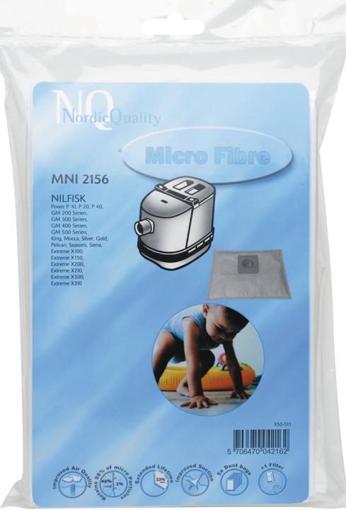 Actual product image Nordic Quality MNI 2156 Vacuum cleaner bags, 5 bags + 1 filter (5 x)