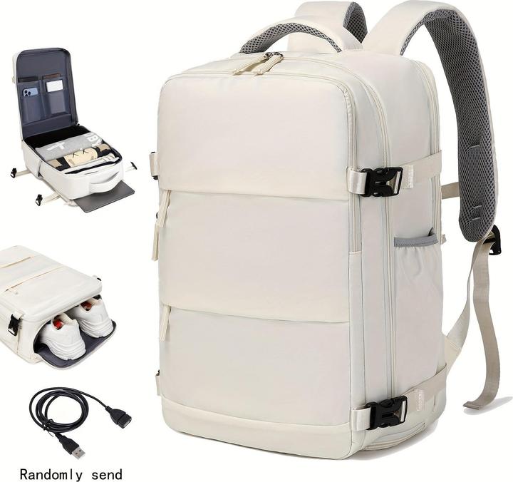 Immagine prodotto Only-Bags.Store Zaino da viaggio con scomparto per le scarpe, borsa espandibile, zaino per computer portatile con