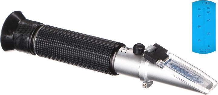 Sixtol Refraktometer zur Messung von Alkoholprozentsätzen nach Volumen AT 80