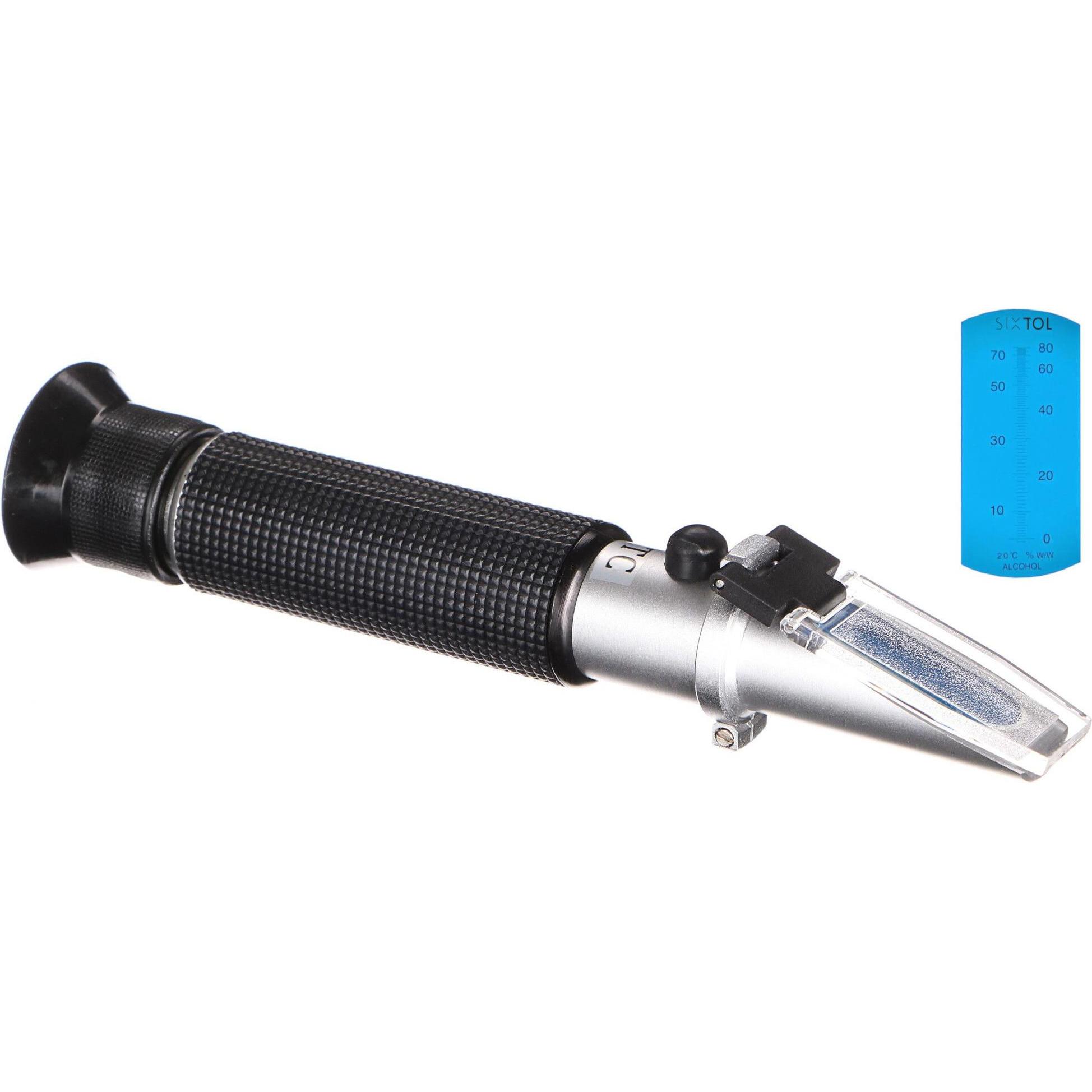 Sixtol Rifrattometro per misurare le percentuali di alcol in volume AT 80, Misurazione