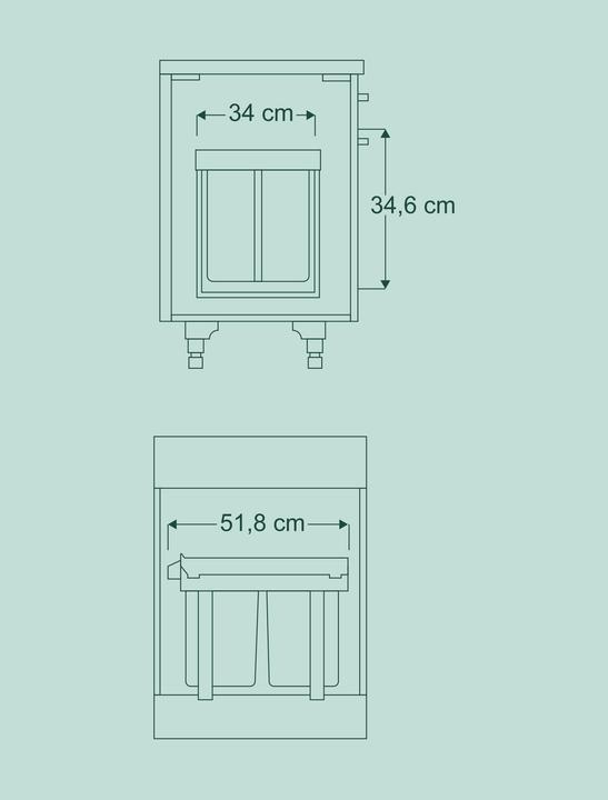 Image du produit Relaxdays Poubelle intégrée (40 l)