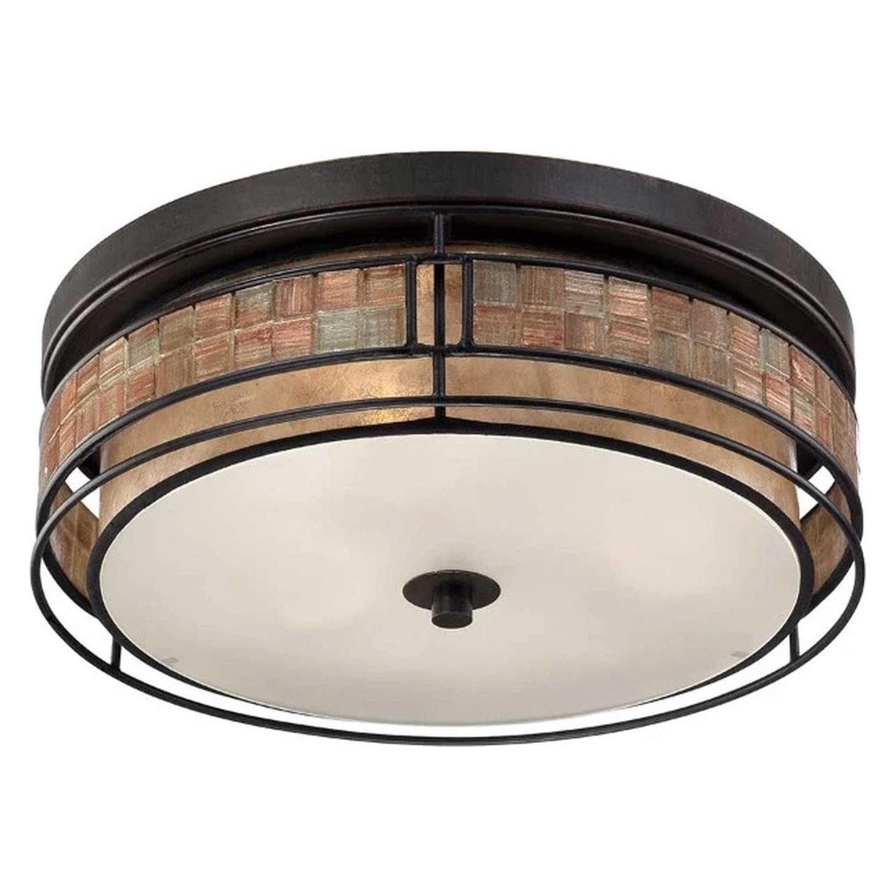 Elstead Lighting, Wandlamp + Plafondlamp, Laguna Plafondlamp E27 Drievoudig 14cm Renaissance Koper (E27)