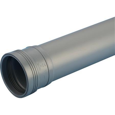 Wavin, Zubehör Sanitärinstallation, Wafix PP-Abflussrohr mit Muffe 75 x 250 mm grau