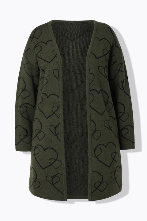 Produktbild Miamoda Strickjacke, Classic Fit, Herzmuster (54)