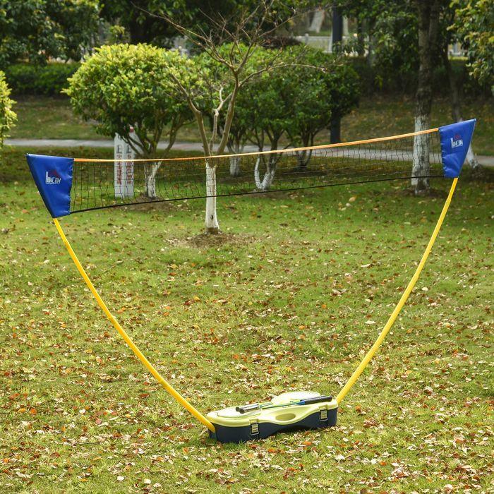 Image du produit Swisshandel24 Filet de badminton avec support, support de filet de badminton, support de filet portable, filet de