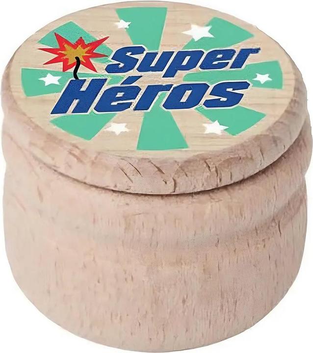 Actual product image Spielba Milk Tooth Tin Super Heros