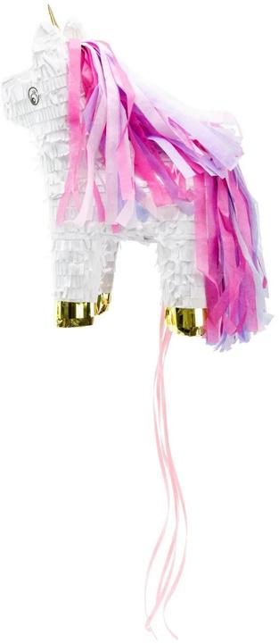 Partydeco Pinata Einhorn, 24.5 x 34 x 9 cm, Pink/Weiss, 1 Stück (1 Stück)