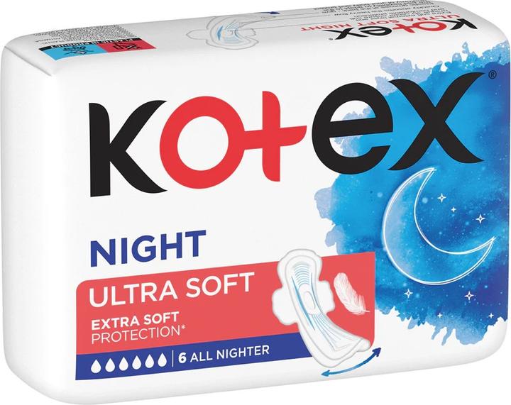 Produktbild Kotex Ultra Soft Night Pads - 6 Pads (6x)