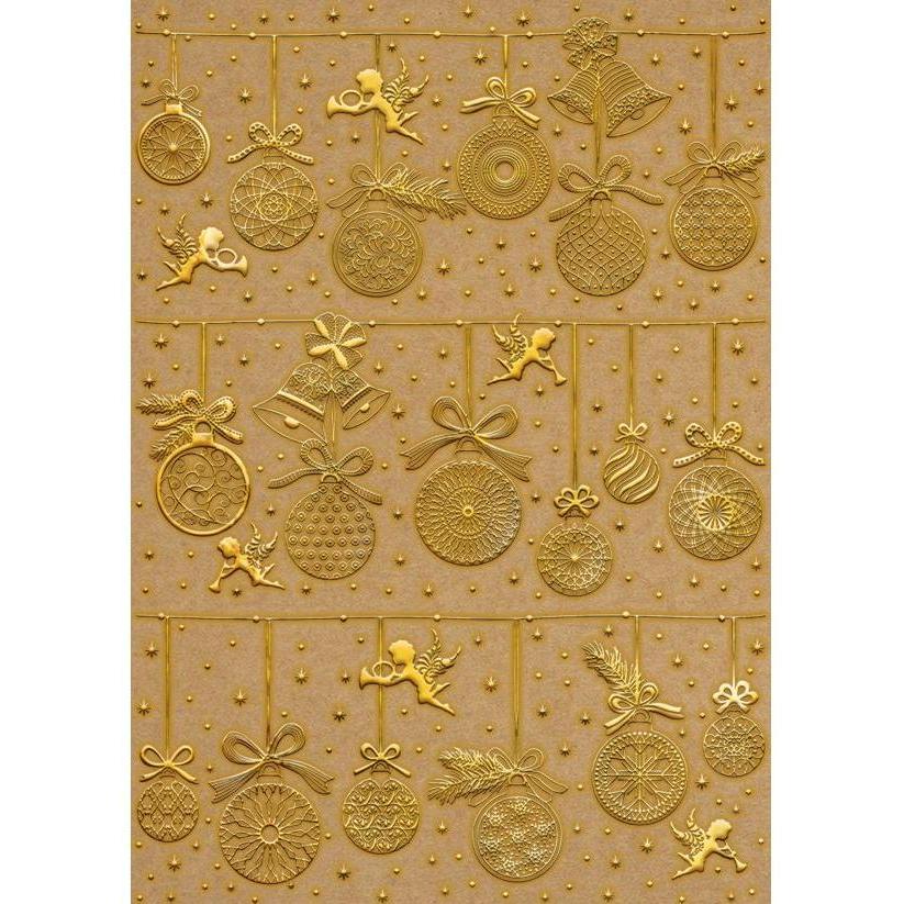 Ursus Designkarton Weihnachtskugeln A4, 250 g/m², 25 Blatt