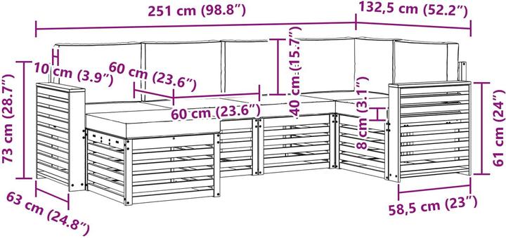 Produktbild vidaXL Outdoor-Sofa