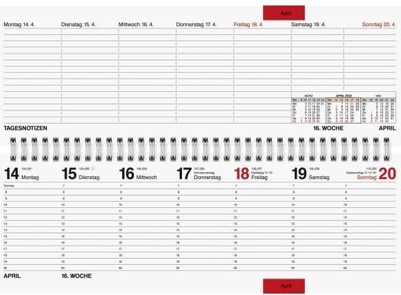 Rido Calendrier de bureau ® Septant pour 2023 or, l x h mm : 307 x 105 (Couverture rigide)