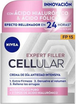Actual product image NIVEA Cellular Filler Hialurónico y Fólico Crema Día Spf15 50ml (50 ml, Day cream, SPF 15)