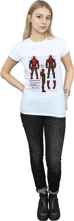 Actual product image Womens/Ladies Deadpool Action Figure Plans Cotton T-Shirt (XXL)