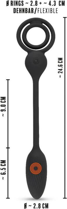 Actual product image Rebel Cock and Ball Ring with a RC Butt Plug (4.30 cm)