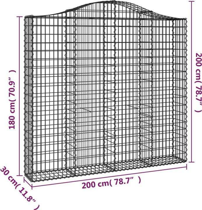 Produktbild vidaXL Gabionenkorb