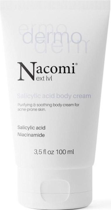 Actual product image Nacomi Next Level Dermo Cleansing And Soothing Body Cream With Salicylic Acid And Niacinamide 100Ml (Body cream, 100 ml)