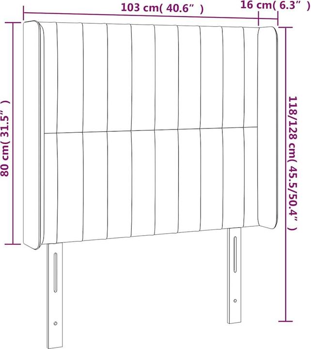 Image du produit vidaXL Lamech (103 x 16 x 128 cm)