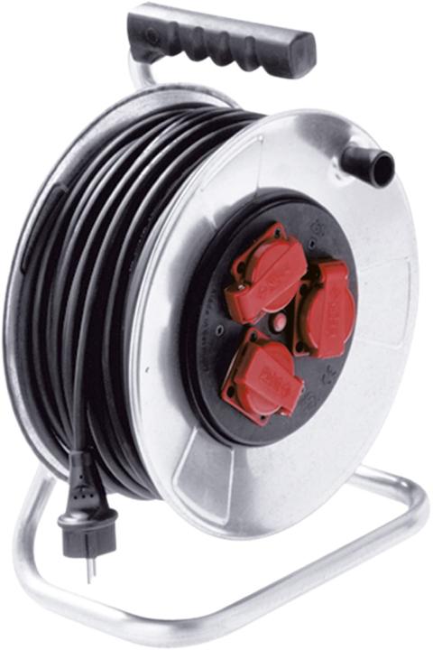 Bachmann 398.186 Verlängerungskabel Outdoor 50 m 3 AC-Ausgänge Silber (50 m, 1.50 mm²)