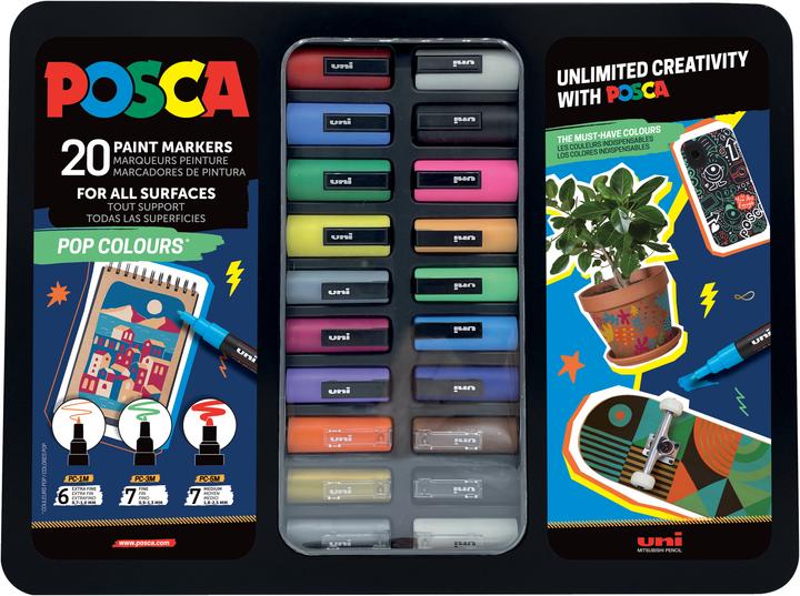 Immagine prodotto Posca Lattina di metallo Colori Pop - (401535) (20 x)