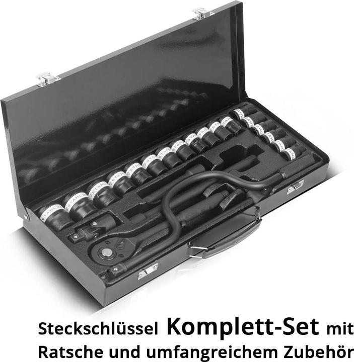 Produktbild Stahlwerk Steckschlüssel-Satz 24-teiliger Knarrenkasten mit 1/2" Umschaltknarre