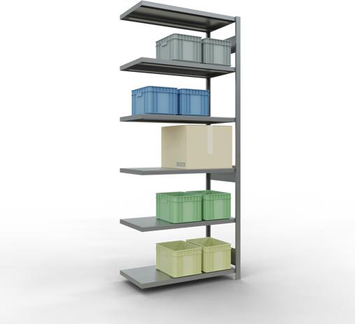 Actual product image Schulte Lagertechnik MULTIplus250 boltless add-on bay system with length bolts