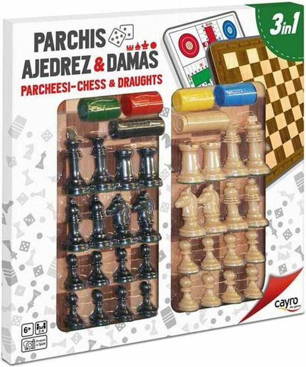 Cayro Parcheesi board, chess and draughts