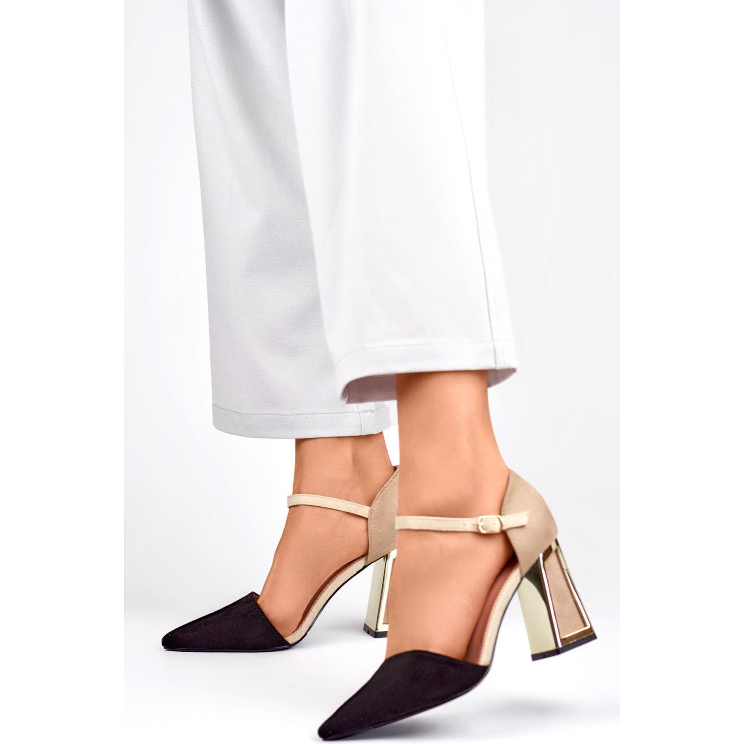 Primo, Damen, Sandalen, Sandalen mit Absatz model, Schwarz, (39)