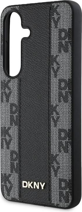 Produktbild DKNY Case Leather Checkered Pattern MagSafe for Samsung Galaxy S25 black (Samsung Galaxy S25)