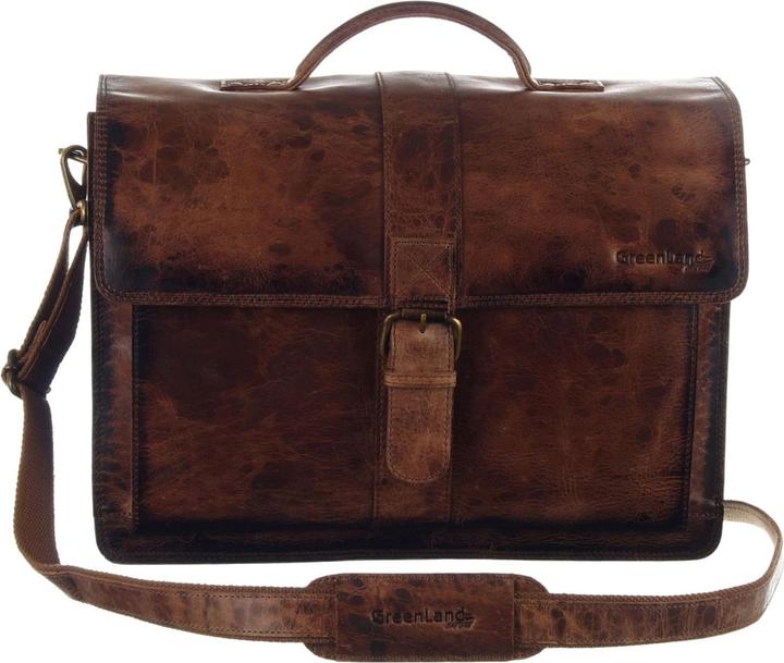 Actual product image Greenland Nature Mascu & Line briefcase leather 40 cm