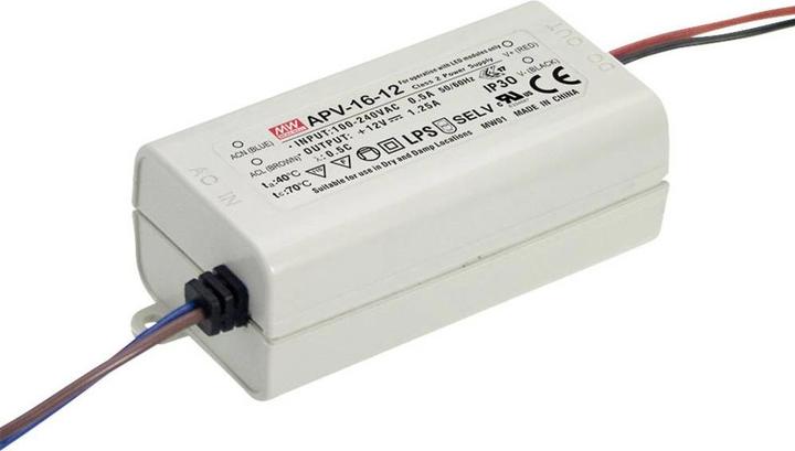 Actual product image MeanWell MEAN WELL APV 16-24, Weiss, -30 - 70 °C, 20 - 90%, 90 - 264 V, 47 - 63 Hz, 100 g