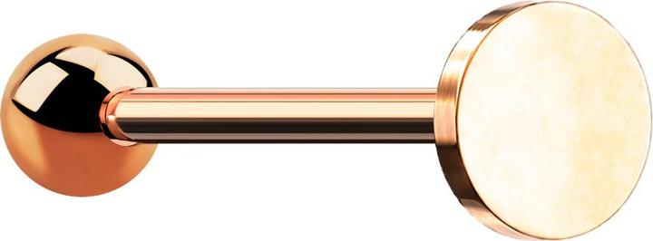 Produktbild Star Piercing Micro Barbell rosegold mit Kugel und Scheibe (ohne Messing, Chirurgenstahl 316L)