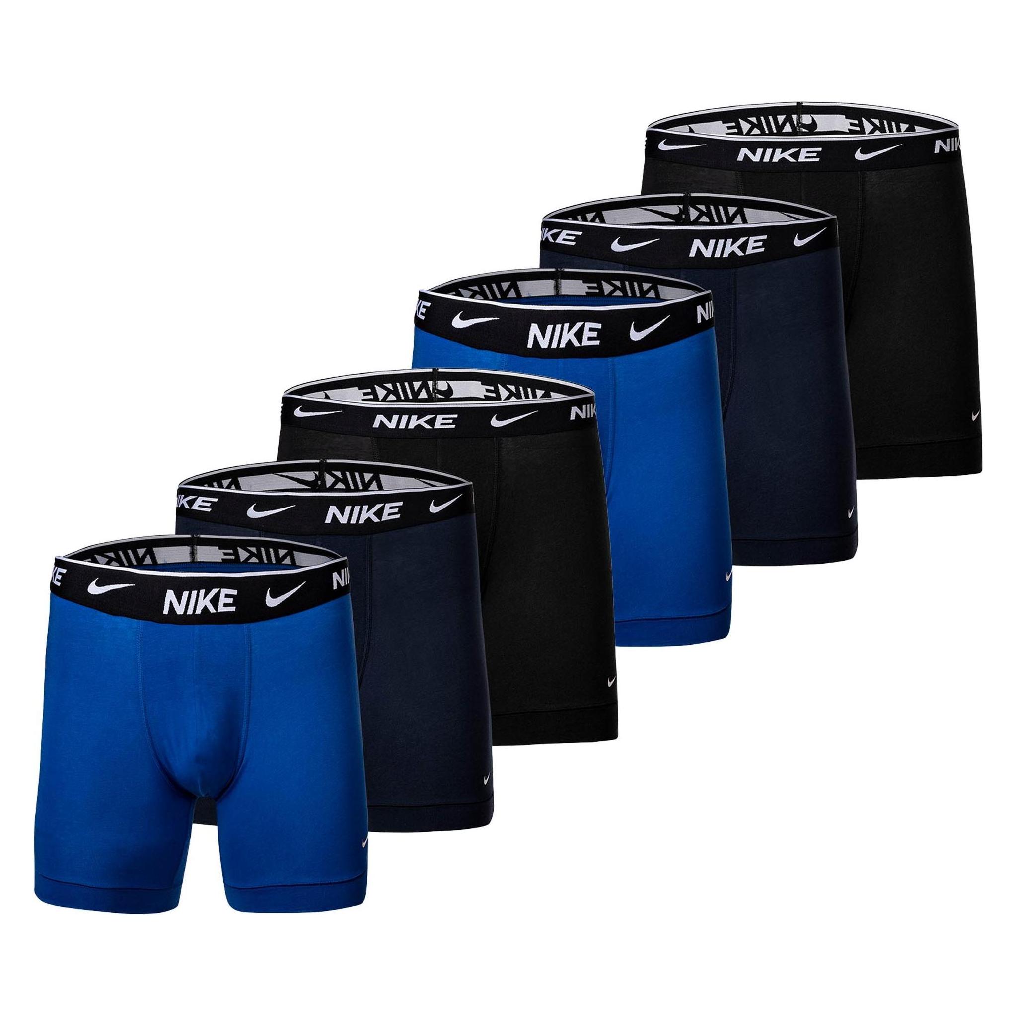 Nike, Herren, Unterhosen, Boxer Brief 6pk, Blau, (M, 6er Pack)