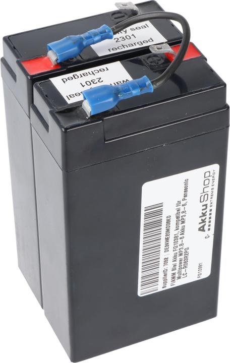 Fiamm Lead acid battery FG10381, compatible for Multipower MP3.8-6 battery MP3,8-6, Panasonic LC-R063R2PG (6 V, 3.80 Ah)