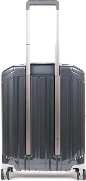 Actual product image Piquadro PQ-Light - Ultra Slim Cabin Hard Shell Trolley Grey/Red (34 l)