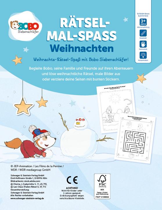 Actual product image Bobo Siebenschläfer - Rätsel-Mal-Spass Weihnachten