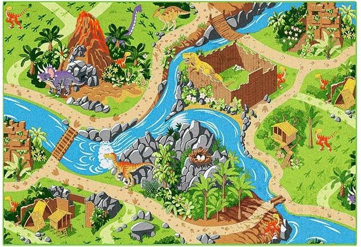 Image du produit Rebel Tableau Legetaeppe "Dino World" 95 x 133 cm (133 x 95 cm)