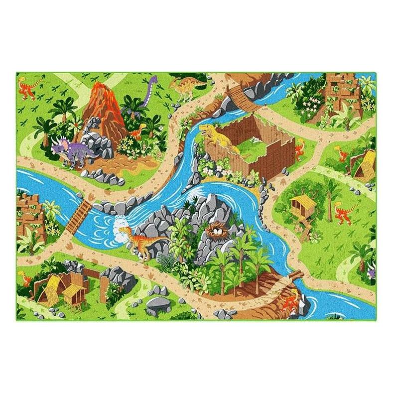 Rebel Bil Legetaeppe "Dino World" 95 x 133 cm (133 x 95 cm) (DINO WORLD 95X133)