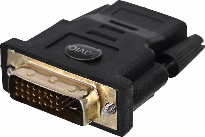 Image du produit Savio CL-21 cable changeur de genre DVI HDMI Noir (DVI, 10 cm)