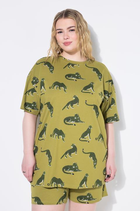 Produktbild Studio Untold Schlafanzug, kurzer Zweiteiler, oversized, Leoparden (56)