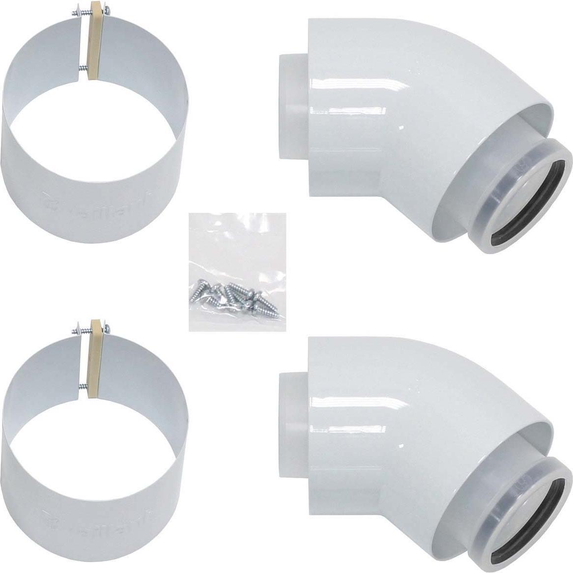 Vaillant, Belüftungssystem, Air duct elbow 60/100 45 ° 2 pcs. - 303911