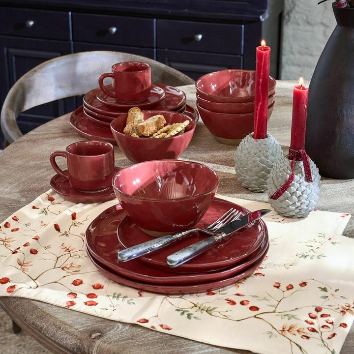 Actual product image Loberon Tableware Set of 30 Biarré red (30 pcs.)