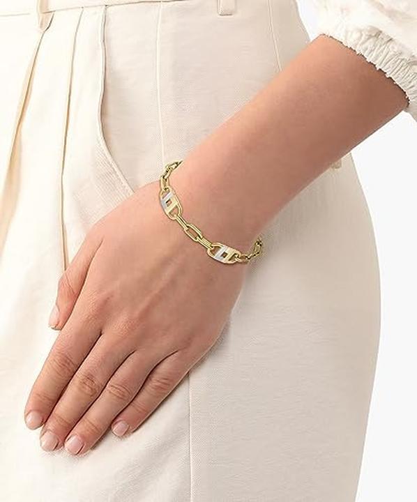 Produktbild Lacoste - Charms 2040162 Women's Statement Gold Plated Bracelet (19 cm, Gelb Gold Ion Plating)