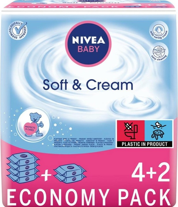 Actual product image NIVEA Soft & Cream wet wipes (63 Piece)