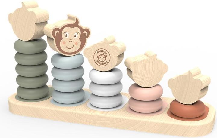 Image du produit NICI SP1003 Jouet à empiler Famille de singes 25,7x84x13,10cm