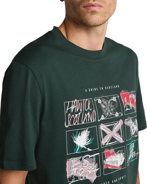 Actual product image Lyle and Scott Mens A Guide To Scotland Graphic T-Shirt (S)