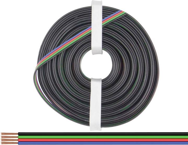 Donau 419-100 Litze 4 x 0.25 mm² Schwarz, Grün, Rot, Blau 100 m (100 m)