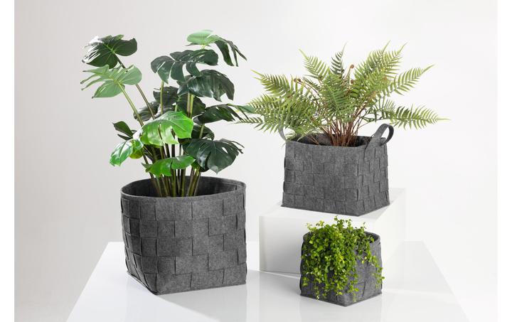 Actual product image N8werk Felt storage basket 40 cm dark grey (1 x, 40 cm)